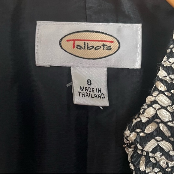 Talbots Champagne Gold and Black Patterned Blazer - Picture 3 of 7